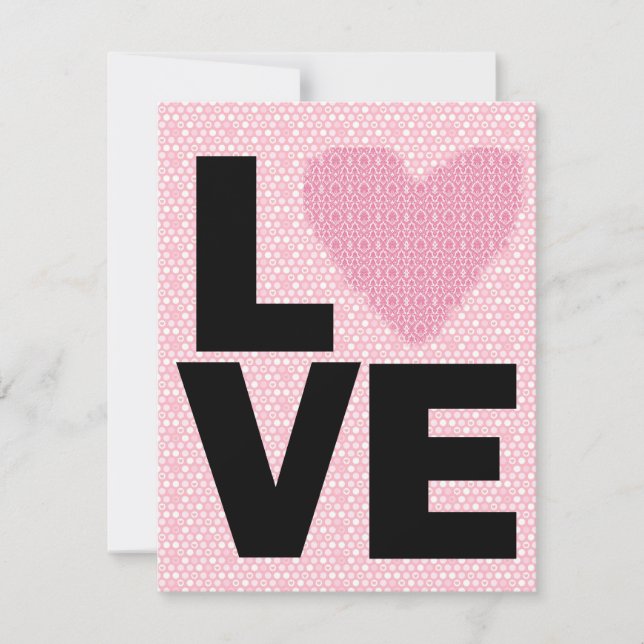 Retro Love Valentines Day Party Invitation (Front)