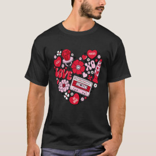 Retro Love Valentines Day XOXO Conversation Hearts T-Shirt