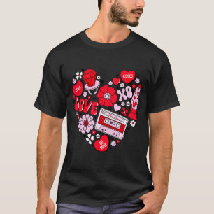 Retro Love Valentines Day Xoxo Conversation Hearts T-Shirt