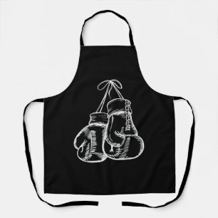 Retro Love White Boxing Gloves Gifts Boxer Gift Apron