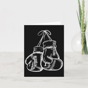 Retro Love White Boxing Gloves Gifts Boxer Gift Card