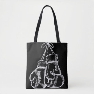 Retro Love White Boxing Gloves Gifts Boxer Gift  Tote Bag
