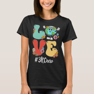 Retro Love World Earth Day 2023 3K Squad Teacher T-Shirt