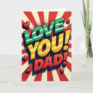 Retro Love You Dad Card