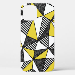 Retro Low Poly Geometric Pattern iPhone 12 Case