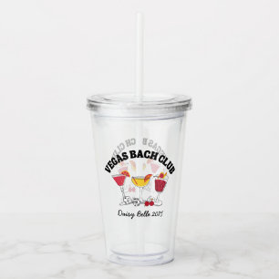 Retro Lucky In Love Vegas Bachelorette   Acrylic Tumbler