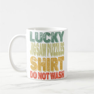 Retro Lucky Jigsaw Puzzles Shirt Do Not Wash Men W Coffee Mug
