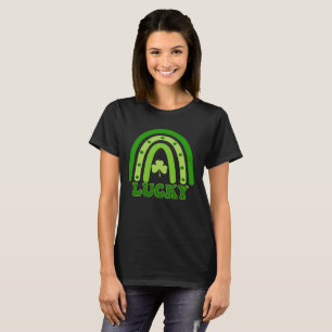 Retro Lucky Shamrock Rainbow St. Patrick’s T-Shirt
