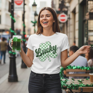 Retro Lucky St Patrick's Day Shamrock T-Shirt