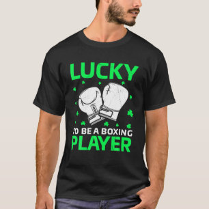 Retro Lucky To Be A Boxing Shamrock Irish St Patri T-Shirt