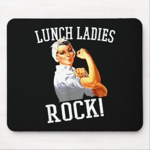 Retro Lunch Ladies Rock Cafeteria Worker Funny Lun Mouse Mat