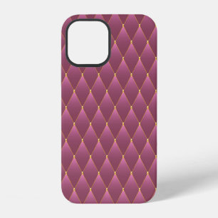 Retro Luxury: Pink Gold Chain Pattern iPhone 12 Case