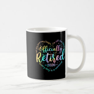 Retro ly Retired 2026 Heart Funny Retirement Women Coffee Mug