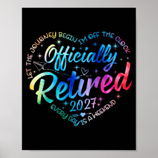 Retro Ly Retired 2027 Heart Funny Retirement Women Poster