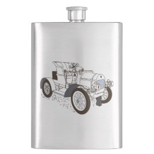 retro machine hip flask