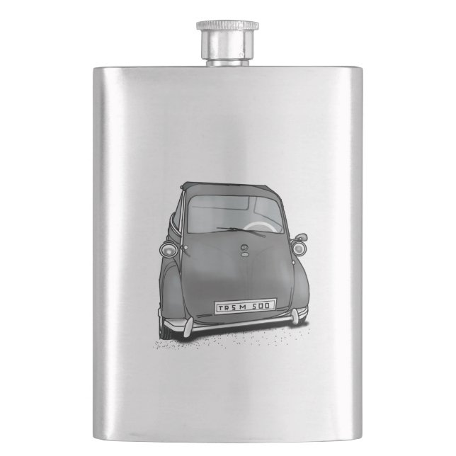 retro machine hip flask (Front)