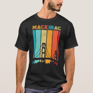 Retro Mackinac Bridge Mackinaw City Island Vintage T-Shirt