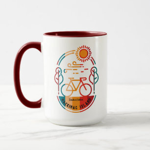 Retro Mackinac Island Bike Trail Mug