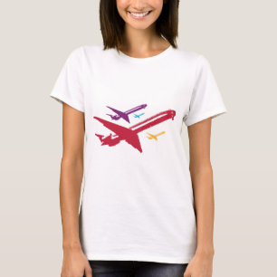 Retro Mad Dog Aeroplane Jet Flight Design T-Shirt