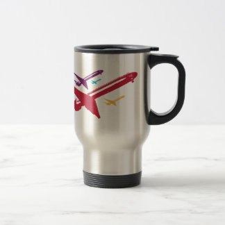 Retro Mad Dog Aeroplane Jet Flight Design Travel Mug