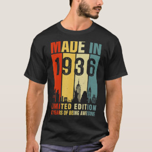 Retro Made In 1936 87 Years Of Being Awesome T-Shirt