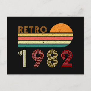 Retro Made In 1982 Birthday 40 Years Old Postcard