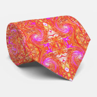 Retro Magenta and Autumn Colours Floral Swirl