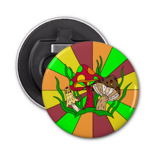 Retro Magic Mushrooms   Bottle Opener