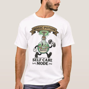 Retro Magic Potion Self Care Mode Fitness Gift T-Shirt