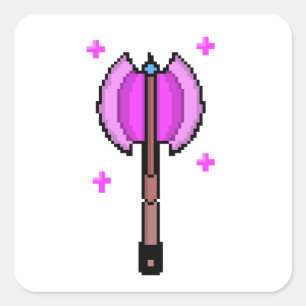 Retro Magical Axe Square Sticker