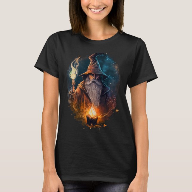 Retro Magical Wizard Fantasy  16 T-Shirt (Front)