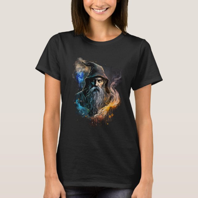 Retro Magical Wizard Fantasy  17 T-Shirt (Front)