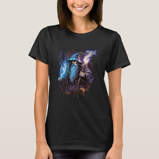 Retro Magical Wizard Fantasy  3 T-Shirt (Front)