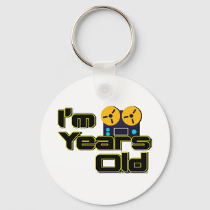 Retro Magnetophon reel-to-reel player Key Ring