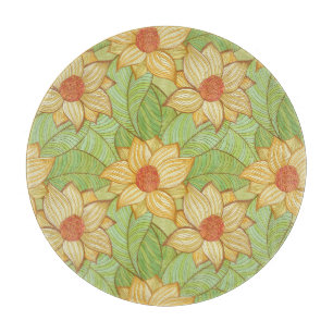 Retro Magnolia Pattern Cutting Board