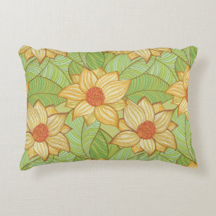Retro Magnolia Pattern Decorative Cushion