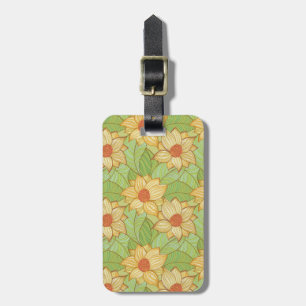 Retro Magnolia Pattern Luggage Tag