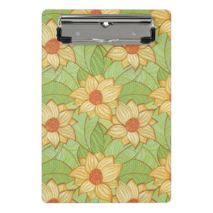 Retro Magnolia Pattern Mini Clipboard