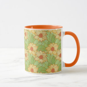 Retro Magnolia Pattern Mug