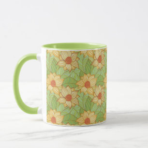 Retro Magnolia Pattern Mug
