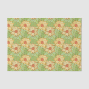 Retro Magnolia Pattern Tissue Paper