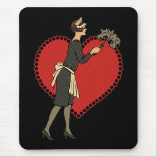 Retro Maid Mouse Mat