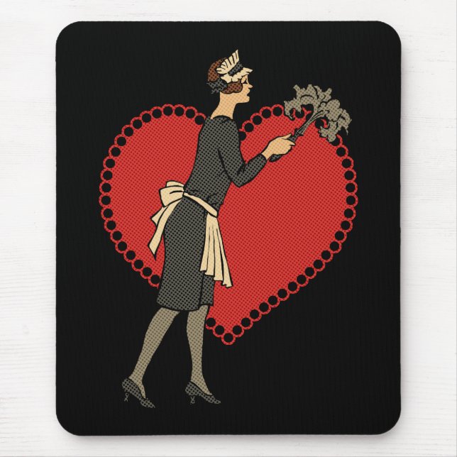 Retro Maid Mouse Mat (Front)