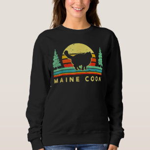 Retro Maine Coon Cat Vintage Cat Mum Sweatshirt