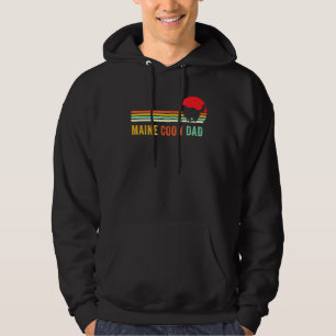 Retro Maine Coon Dad Proud Cat Pet Owner Maine Coo Hoodie