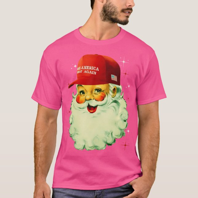Retro Make Christmas Great Again Trump Christmas M T-Shirt (Front)