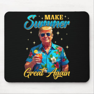Retro Make Summer Great Again Donald Trump Summer Mouse Mat