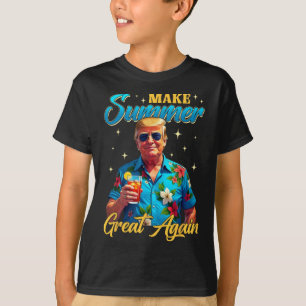 Retro Make Summer Great Again Donald Trump Summer T-Shirt