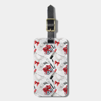 Retro Make Up Girly Trendy Colourful Luggage Tag