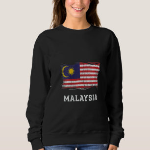 Retro Malaysia Flag Shirt Vintage Malaysian Grunge